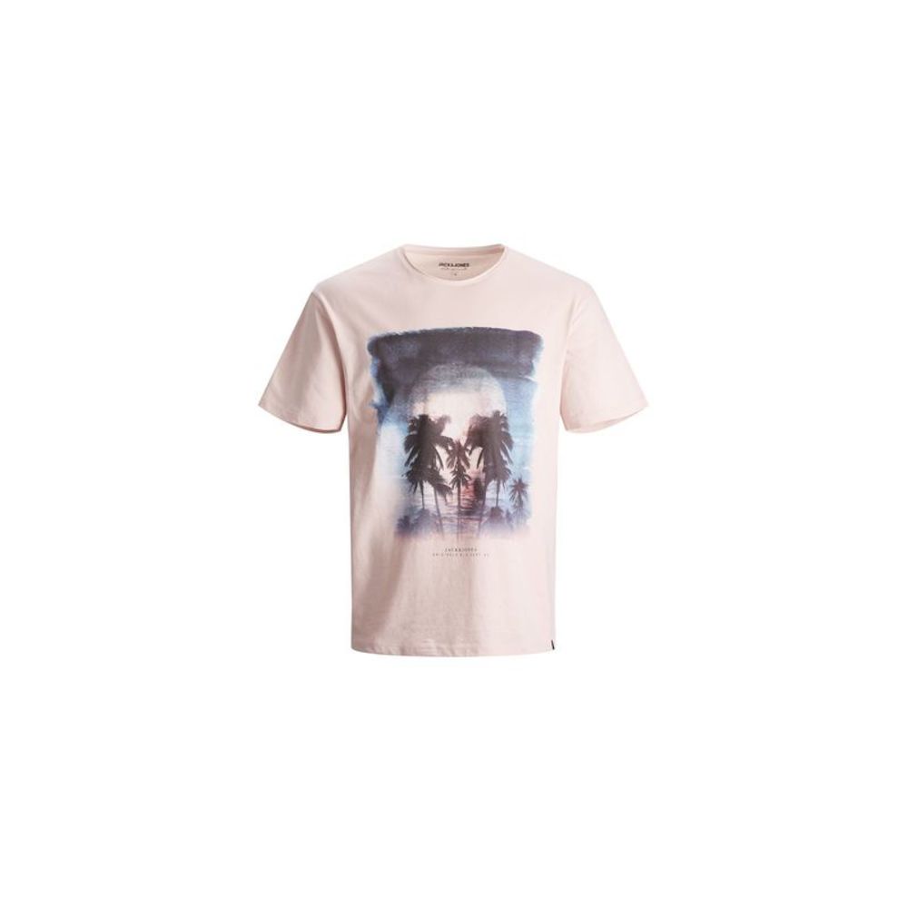 JACK & JONES Mens Originals Jorivan Pink Graphic Crew Neck Sweatshirt M